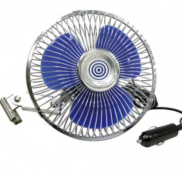 VENTILADOR METAL 12V OSCILANTE 15CM