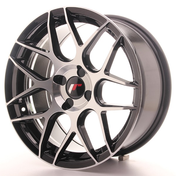 Llanta JAPAN RACING JR18 8 X 17" (4XMULTI) ET35 Black Machined Face