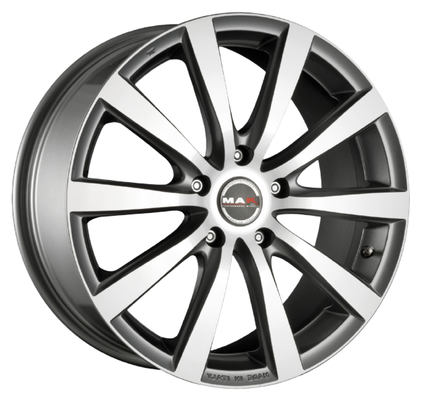 Llanta MAK IGUAN MIRROR 8.0x17 (5x120) ET30 ANTRACITA / PULIDO