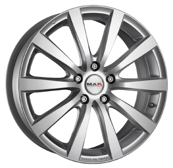 Llanta MAK IGUAN SILVER 9.0 x 18" (5x112) ET50 PLATA BRILLANTE