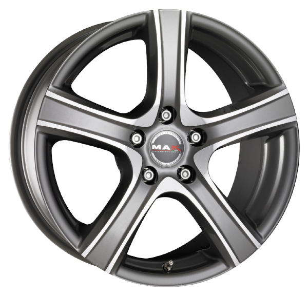 Llanta MAK SCORE MIRROR 8.0x17 (5x100) ET35 ANTRACITA / PULIDO MATE