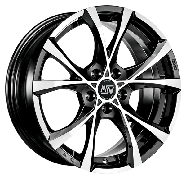 Llanta MSW CROSS OVER 7.0 x16" (5x114.3) ET45 NEGRO / PULIDO