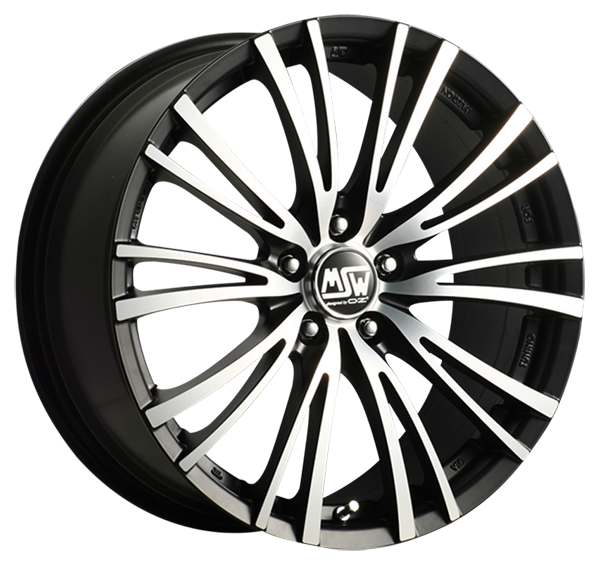 Llanta MSW 20-5 7.0 x16" (5x114.3) ET45 NEGRO MATE / PULIDO