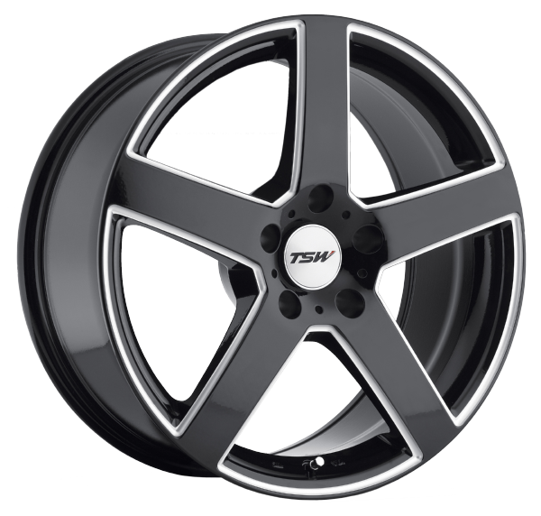 Llanta TSW RIVAGE 9.5x18 (5x120) ET35 NEGRO / PULIDO