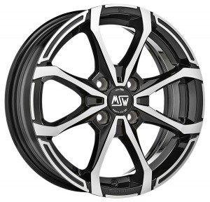 Llanta MSW MSW X4 5 X 15" (4X100) ET32 BLACK FULL POLISHED (GBFP)