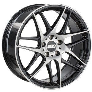 Llanta BBS CX-R 8,5 X 19" (5X112) ET23 NEGRO / FRENTE PULIDO