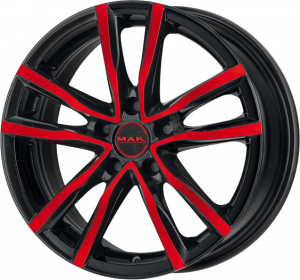 Llanta MAK MILANO BLACK&RED 6,5 X 16" (5X100) ET40 BLACK/RED