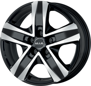 Llanta MAK STONE 5 VAN BLACK MIRROR 6,5 X 16" (5X114,3) ET45 BRILLIANT BLACK/MIRROR FACE