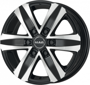 Llanta MAK STONE 4X4 BLACK MIRROR 8 X 16" (5X114,3) ET25 BRILLIANT BLACK/MIRROR FACE