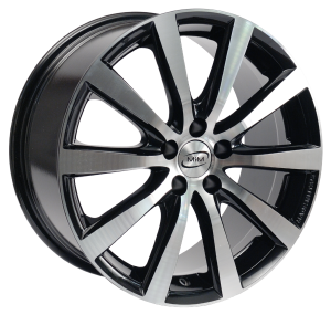 Llanta MIM MONZA 7.0x16 (5x112) ET35 NEGRO / PULIDO