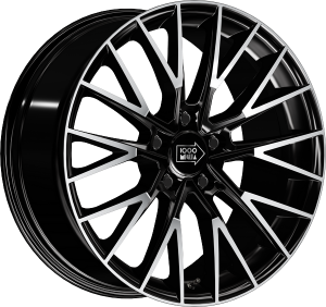 Llanta MILLE MIGLIA MM1009 VBP 8 X 17" (5X108) ET40 GLOSS BLACK V-POLISHED