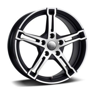 Llanta MONZA LESMO FULL 7.5 x 17" (5x114.3) ET40 NEGRO MATE / PULIDO