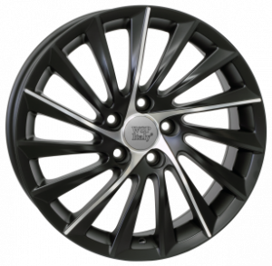 Llanta WSP Italy W256 / GIULIETTA 7,5 X 18" (5X110) ET41 NEGRO MATE PULIDO