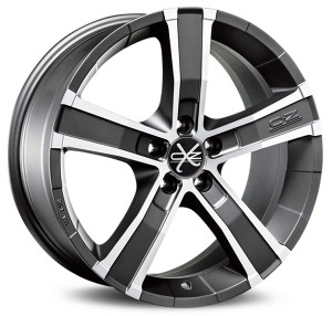 Llanta OZ Racing SAHARA 5 8 X 17" (5X120) ET45 MATT GRAPHITE DIAMOND CUT