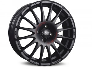 Llanta OZ Racing SUPERTURISMO GT 7 X 18" (4X108) ET20 MATT BLACK RED LETTERING