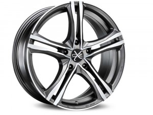 Llanta OZ Racing X5B 7 X 16" (5X100) ET35 MATT GRAPHITE DIAMOND CUT
