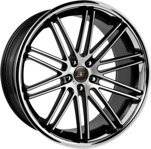 Llanta INFINY CONCEPT S1 /MBPIL 10,5 X 22" (5X120) ET25 MATT BLACK MACHINED FACE BRUSHED INOX LIP