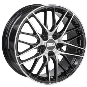 Llanta BBS CS 5 7,5 X 17" (5X100) ET35 NEGRO / FRENTE PULIDO