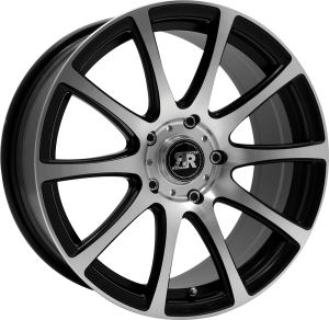 Llanta RACER EVO /MBP 6 X 14" (4X100) ET35 SATIN BLACK MACHINED FACE