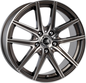 Llanta RACER HORNET /AP 6 X 14" (4X98) ET35 GUN METAL MACHINED FACE