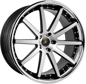 Llanta INFINY KLATZ-55 /MBPIL 10,5 X 22" (5X112) ET50 MATT BLACK MACHINED FACE BRUSHED INOX LIP