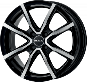Llanta MAK MILANO 4 BLACK MIRROR 4,5 X 15" (4X100) ET35 BRILLIANT BLACK/MIRROR FACE