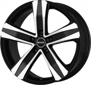 Llanta MAK STONE 5 BLACK MIRROR 7 X 17" (5X160) ET60 BRILLIANT BLACK/MIRROR FACE