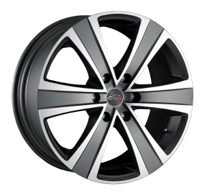 Llanta MATRIX FUOCO 6 ICE 6.5x16 (6x114.3) ET30 ANTRACITA MATE / PULIDO