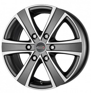 Llanta MATRIX FUOCO 6 VAN ICE 6.5 x 15" (6x139.7) ET0 ANTRACITA MATE / PULIDO