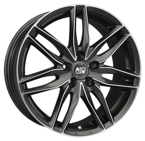 Llanta MSW 24 6.5 x15" (4x100) ET37 ANTRACITA MATE / PULIDO