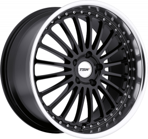 Llanta TSW SILVERSTONE BLACK 9 X 22" (5X112) ET37 GLOSS BLACK W/ MIRROR CUT LIP